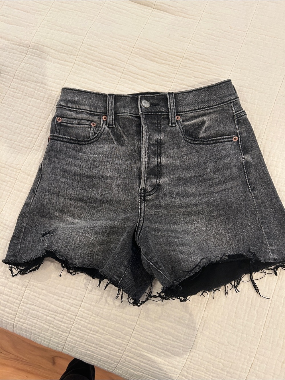 Daze Denim black high rise shorts